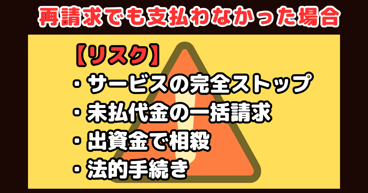 コープデリ再請求で支払わなかった場合のリスク