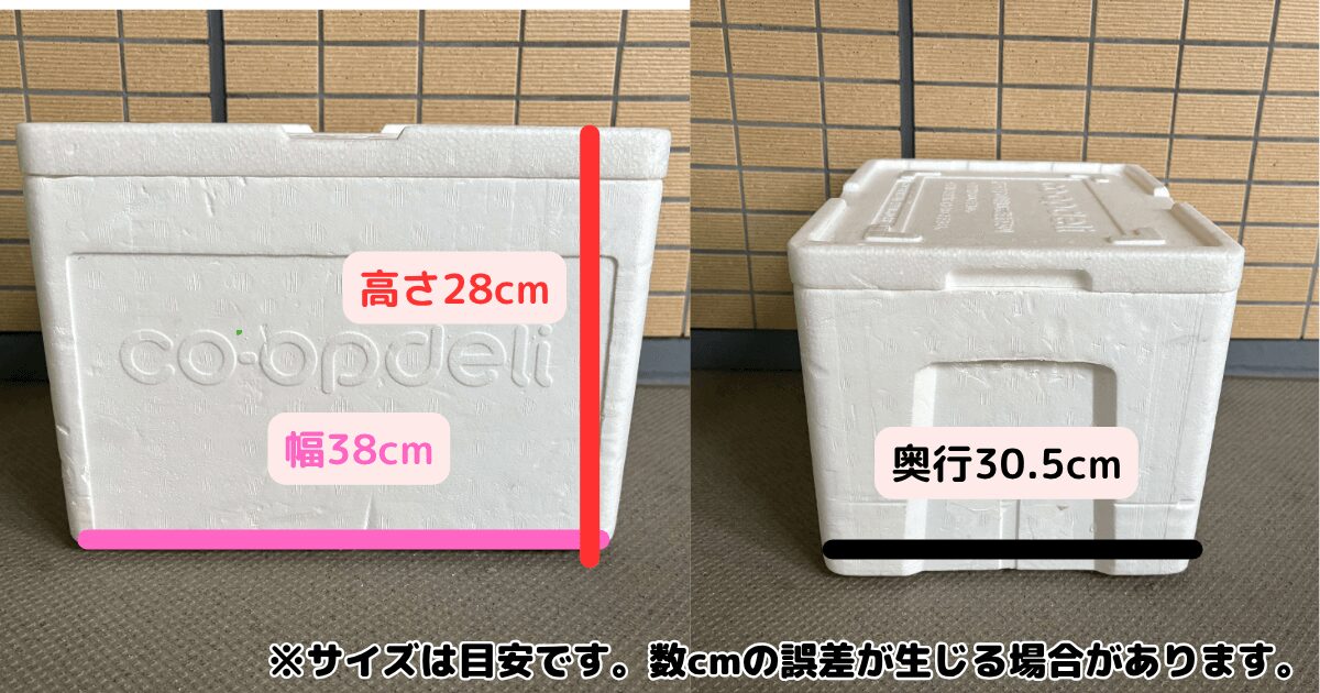 コープデリの置き配：保冷ボックスのサイズ感