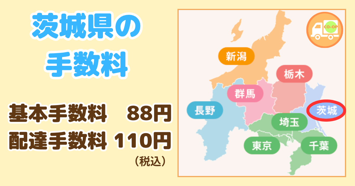 コープデリ茨城県の手数料