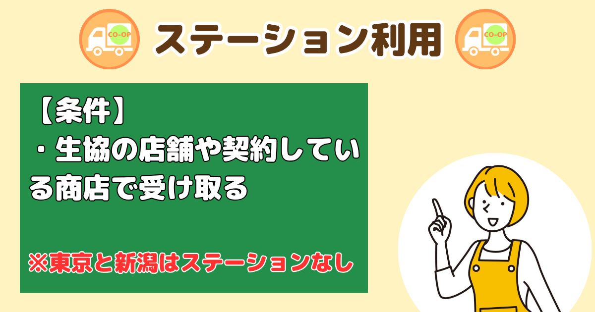 コープデリ手数料割引:ステーション利用