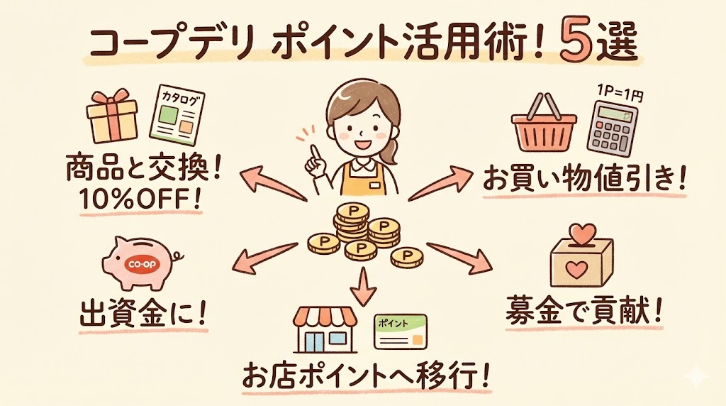 コープデリポイントの使い方は５つ
