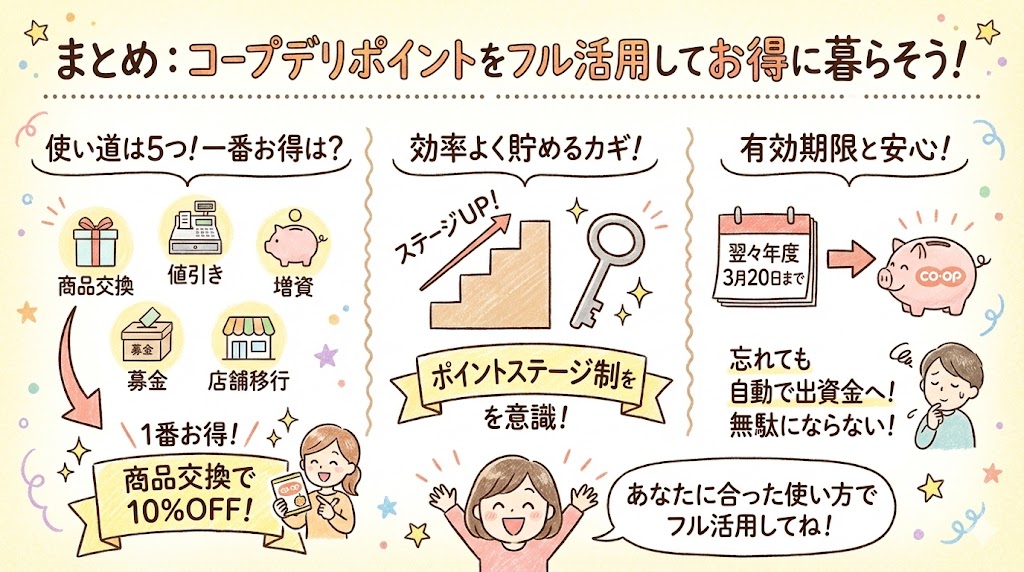 まとめ：コープデリポイントをフル活用しよう