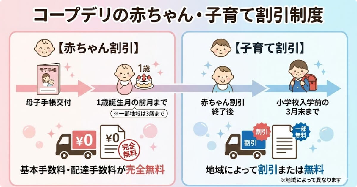 コープデリ赤ちゃん割引・子育て割引の内容