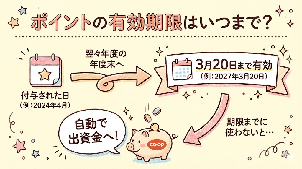 コープデリポイントの有効期限