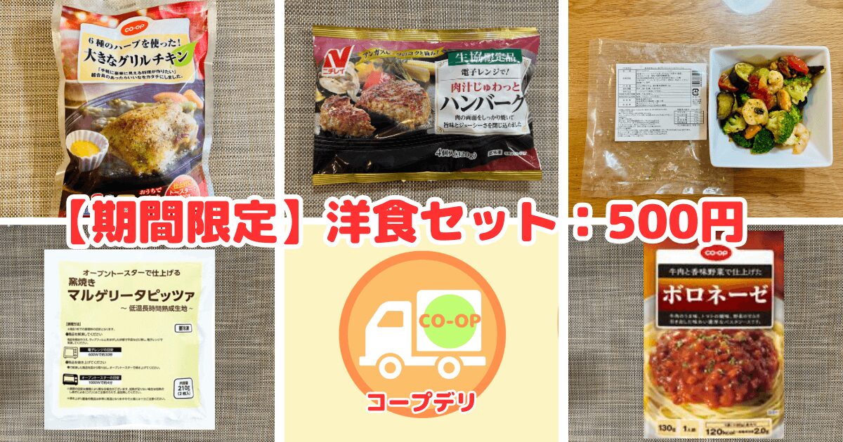 コープデリ新お試し洋食セット500円全5品