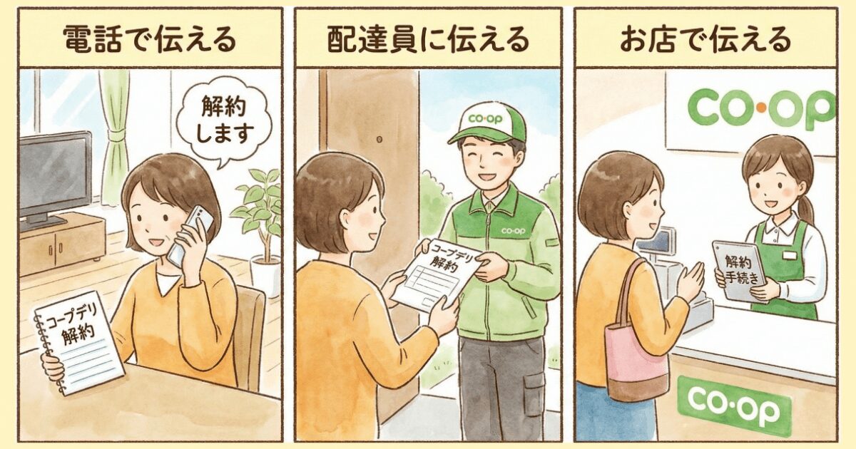 コープデリ解約方法