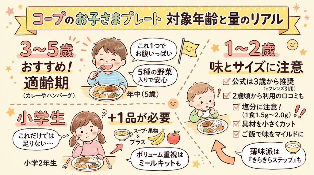 コープのお子さまプレートの対象年齢と量の目安まとめ