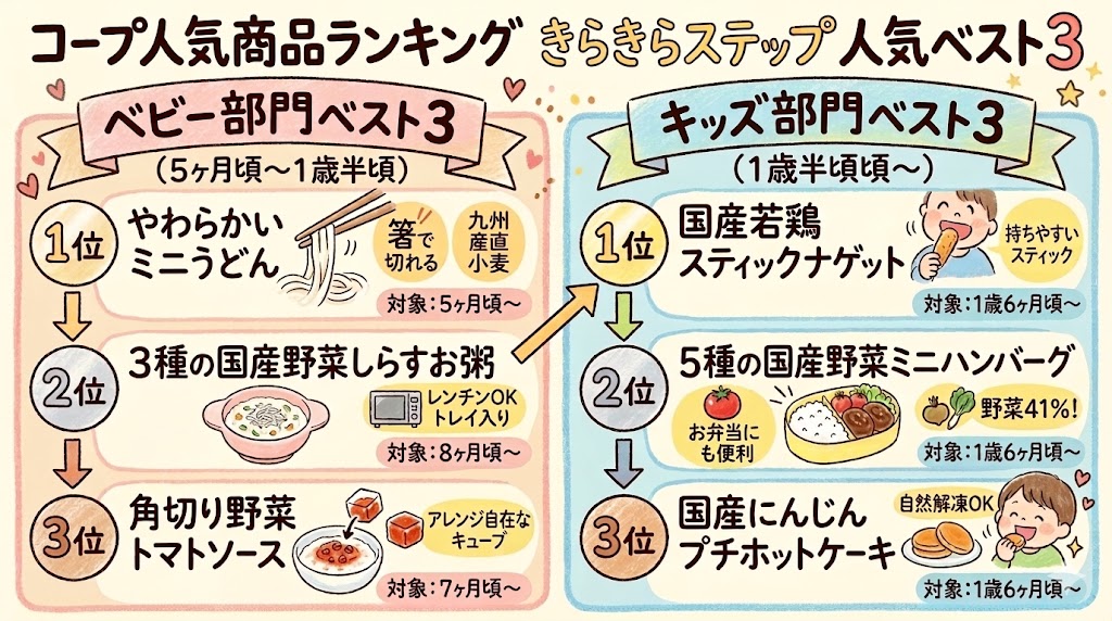 コープ人気商品ランキング：きらきらステップ部門