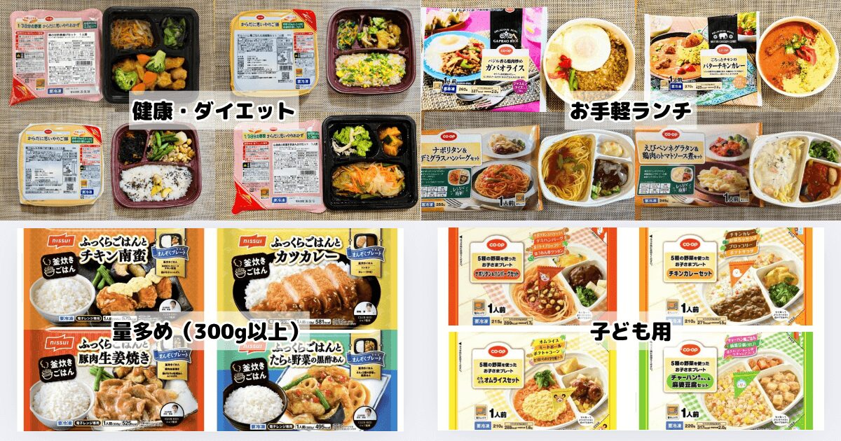 コープデリ冷凍弁当の目的別おすすめメニュー