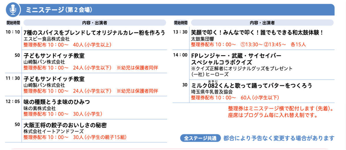 コープみらいフェスタin埼玉：ワークショップの内容