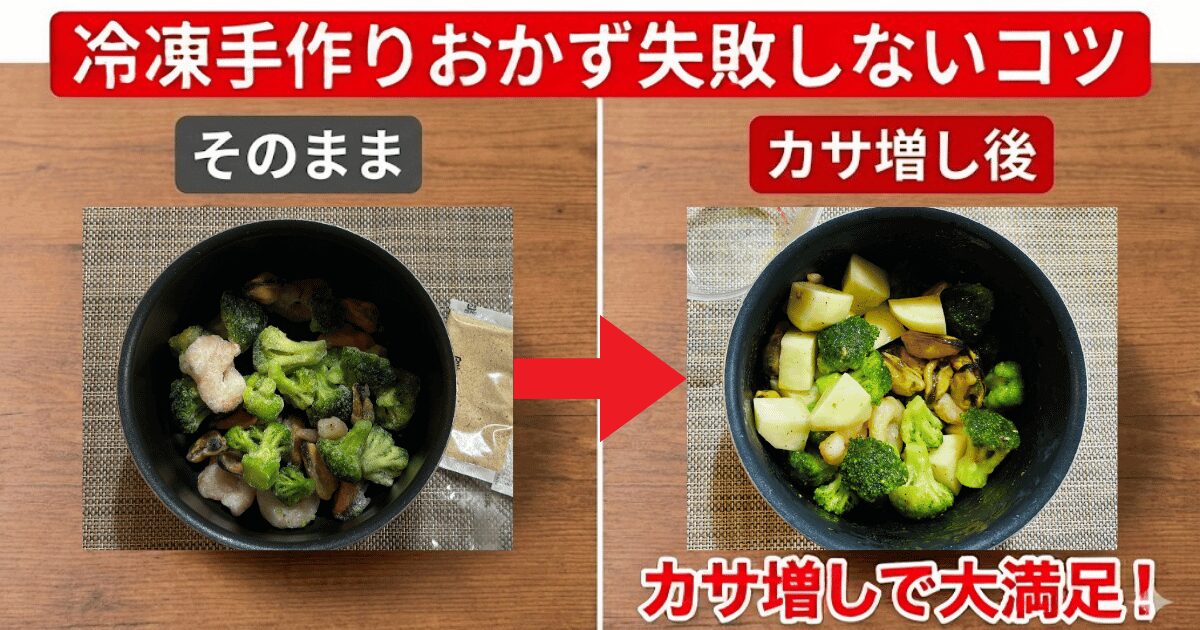 冷凍手作りおかず失敗しないコツは「カサ増しありき」で考えること
