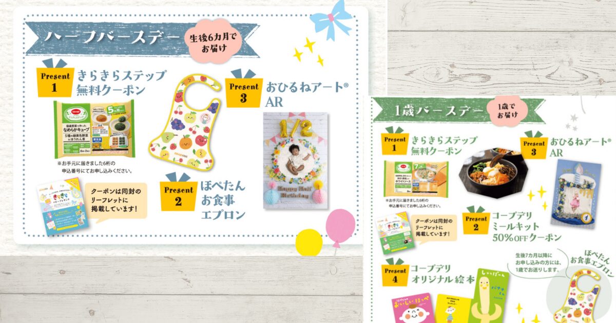 きらきらベビープレゼント：プレゼントの内容