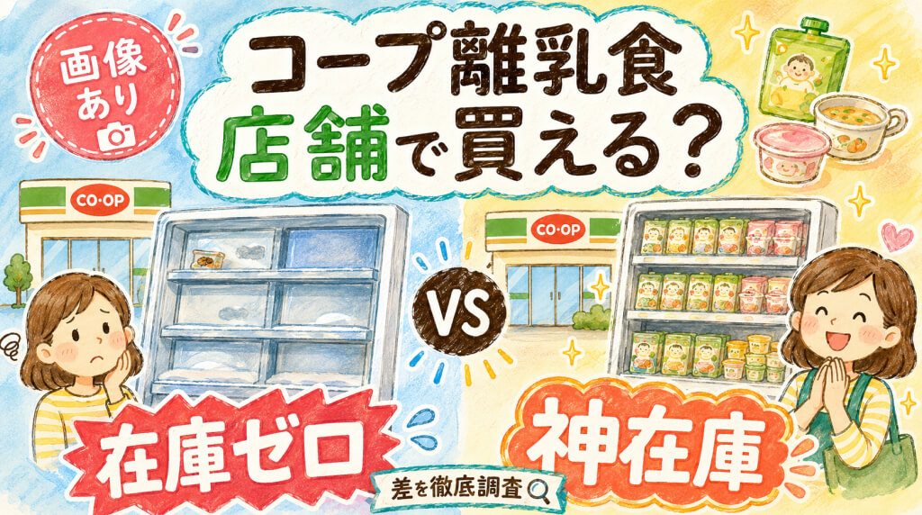 コープ離乳食は店舗で買える？在庫ゼロと「神在庫」の差をミニコープで徹底調査！