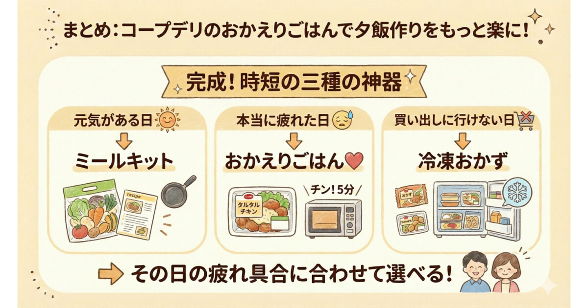 コープデリおかえりごはんで夕飯作りをもっと楽に