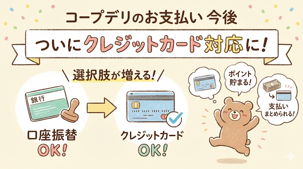 今後ついにクレジットカード払いが可能になります