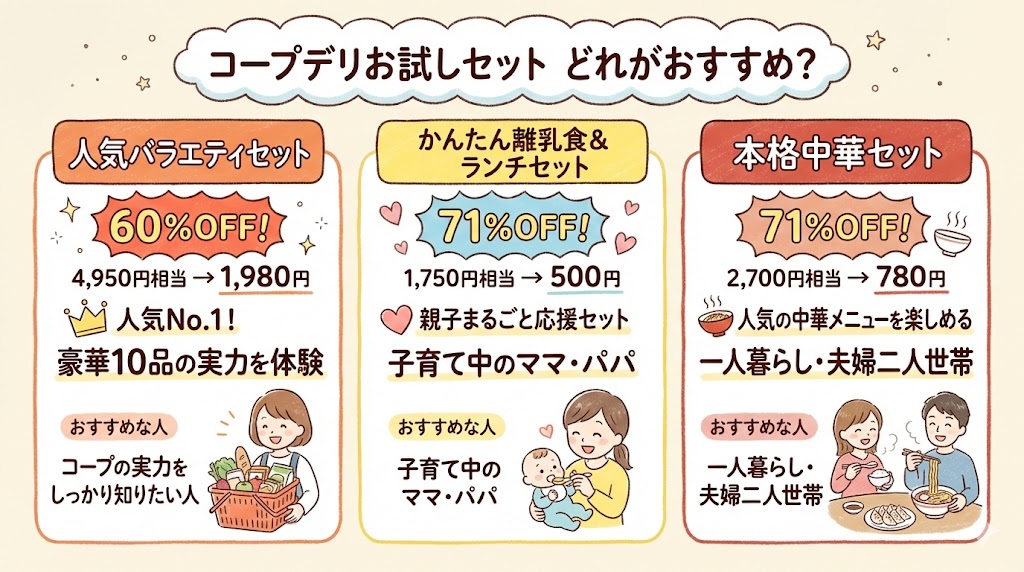 コープデリお試しセットおすすめな人の特徴