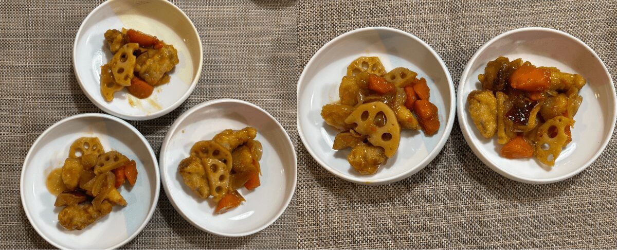 おかえりごはん：主菜のボリューム感