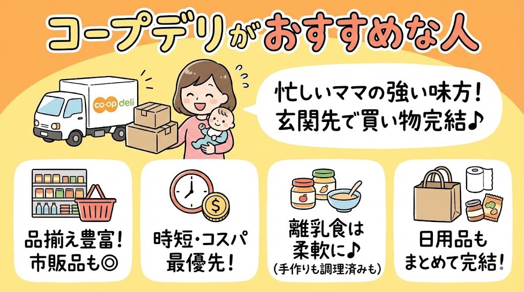 コープデリがおすすめな人の特徴
