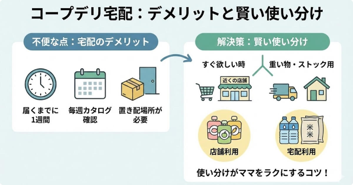 コープデリ宅配のデメリットと解決策