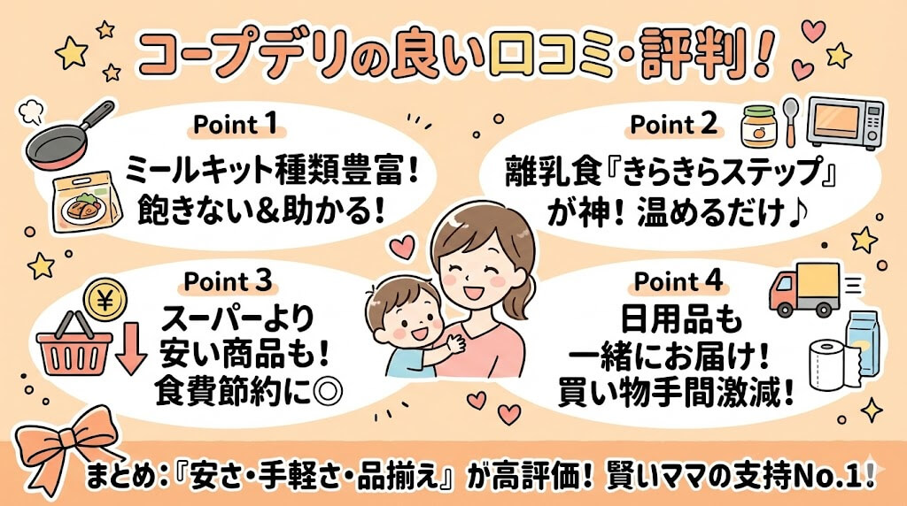 コープデリの良い口コミ