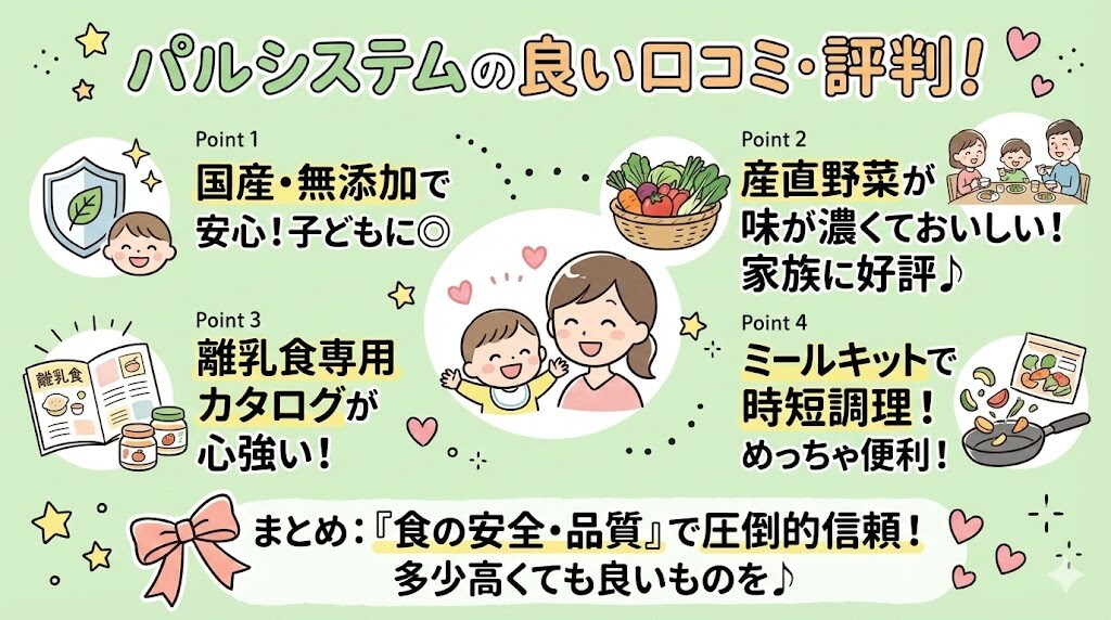 パルシステムの良い口コミ