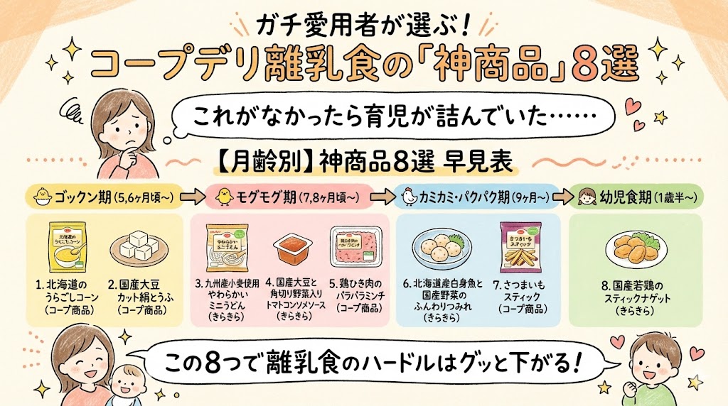 コープデリ離乳食おすすめ8品