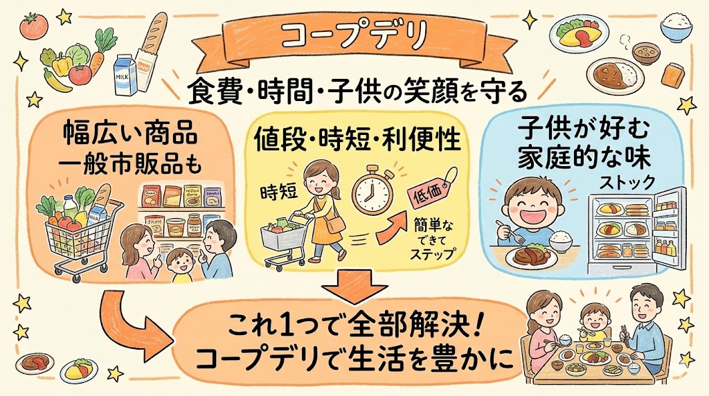 食費と時間と子供の笑顔を守るコープデリが向いている人