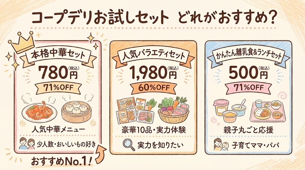 コープデリお試しセットおすすめな人の特徴