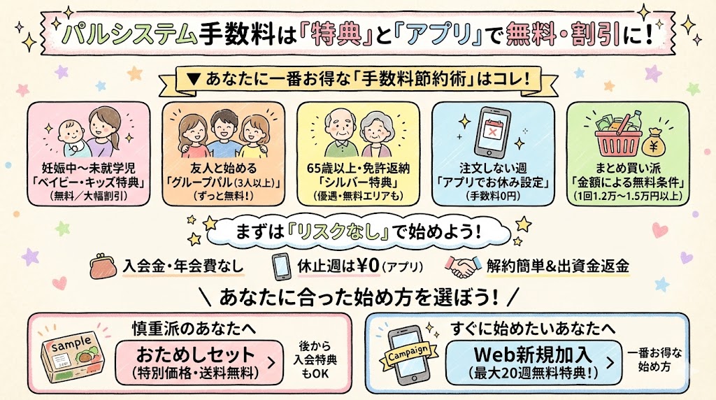 パルシステムの手数料節約術のまとめ