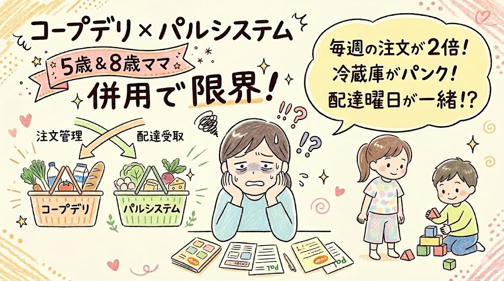 コープデリとパルシステムを併用！5歳と8歳のママが限界を感じた理由【実録】