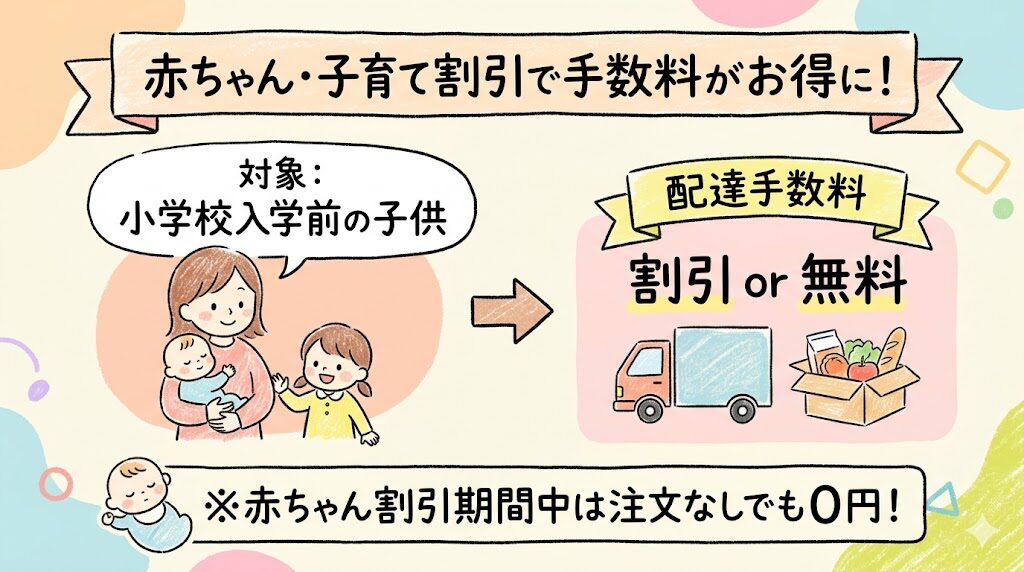 コープデリ 子育て割引 手数料無料
