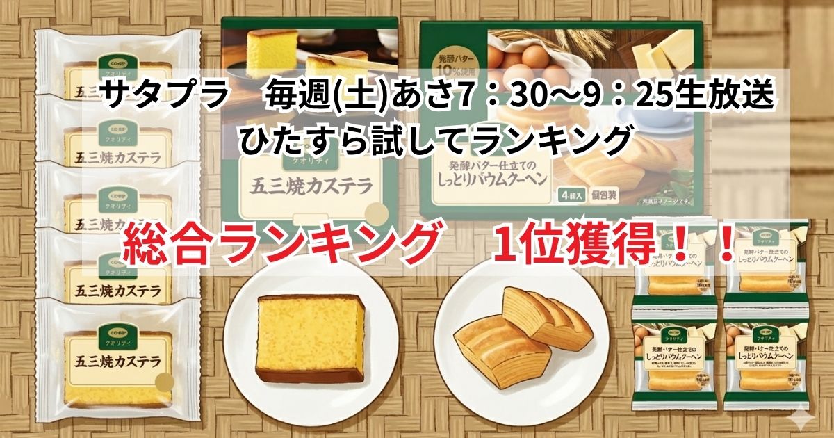 テレビ番組サタプラで紹介されたコープクオエリティのお菓子2選