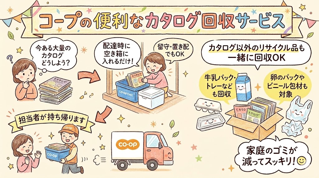コープデリの便利なカタログ回収サービス
