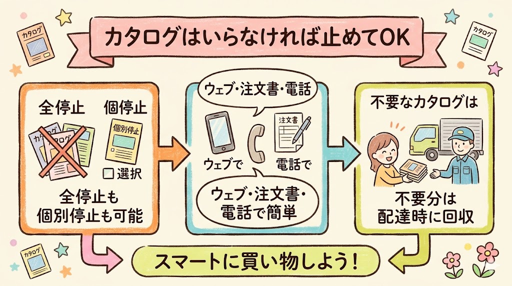 コープデリのカタログはいらなければ止めてOKというまとめ図解