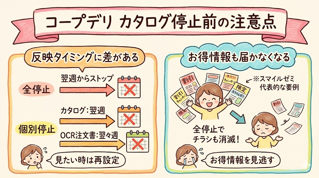 コープデリのカタログ停止前の注意点