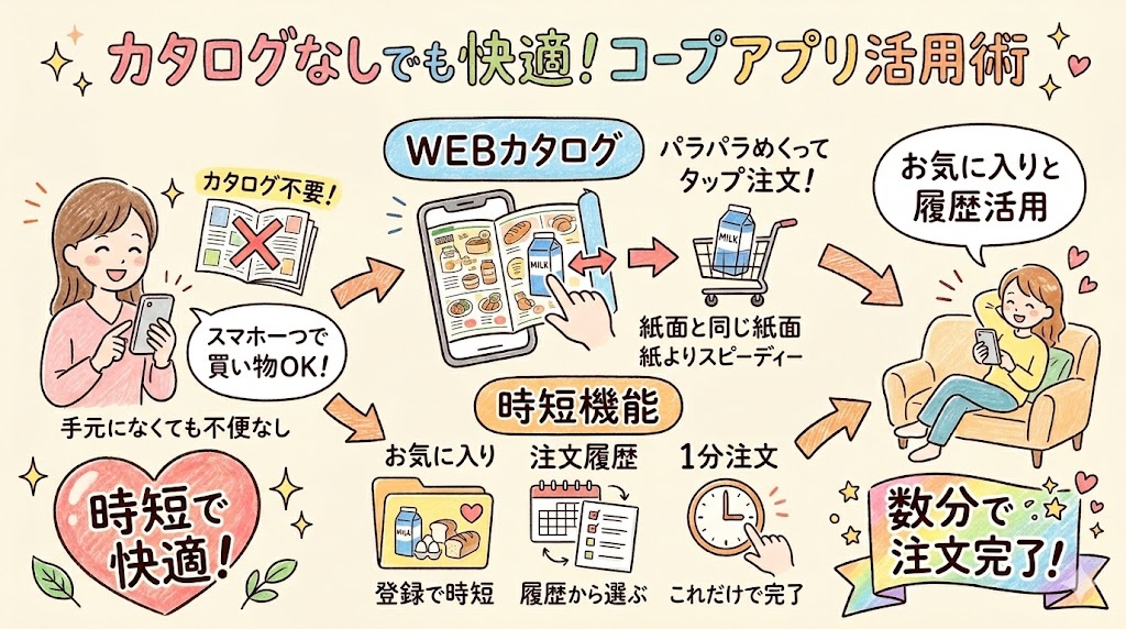 カタログなしでも快適コープデリアプリ活用術