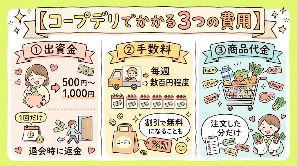 コープデリ 費用 3種類の違い
