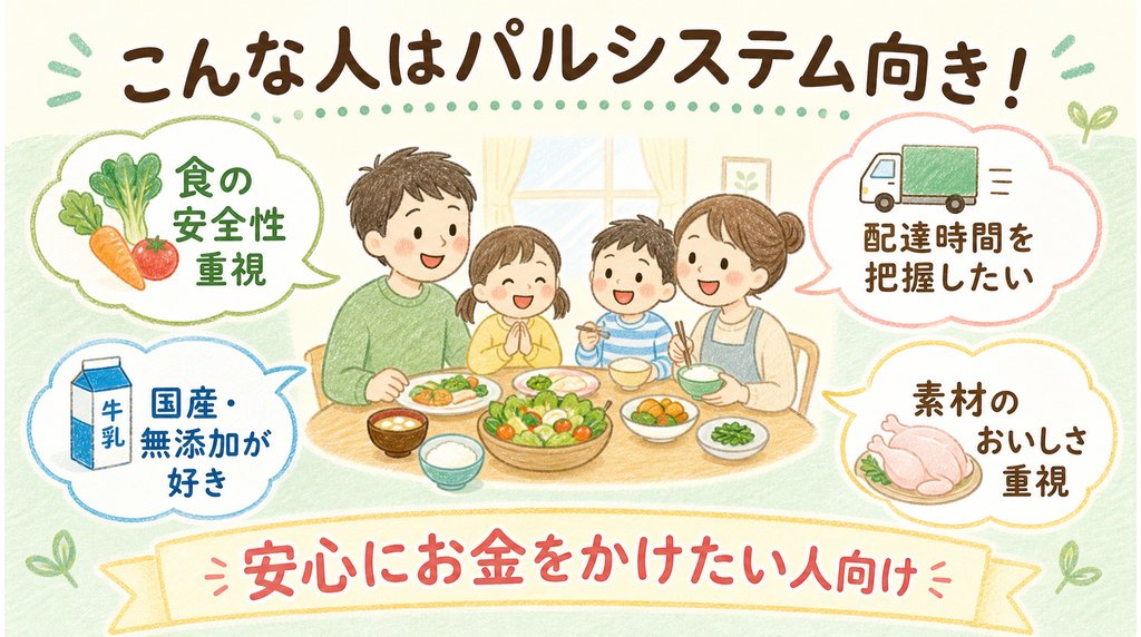 パルシステムへの乗り換えが向いている人の特徴をまとめた画像