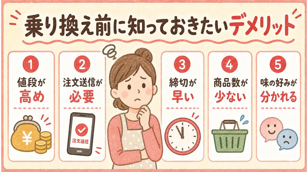 乗り換えのデメリットを5つ紹介するブログ用画像