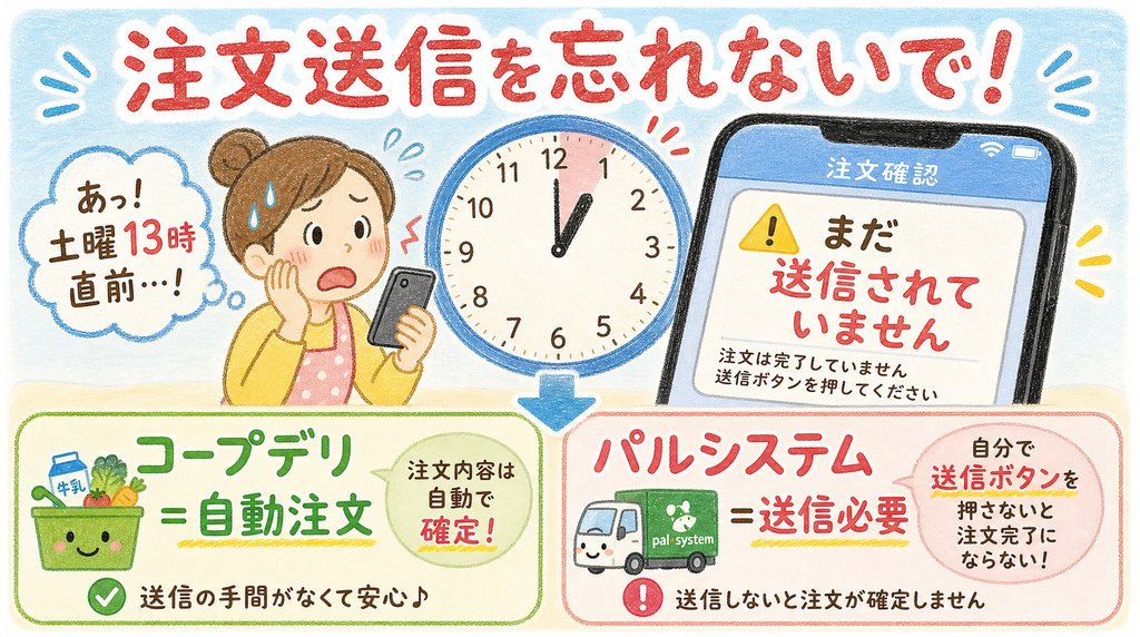 乗り換えのデメリット: 注文時に送信ボタンを押す必要がある