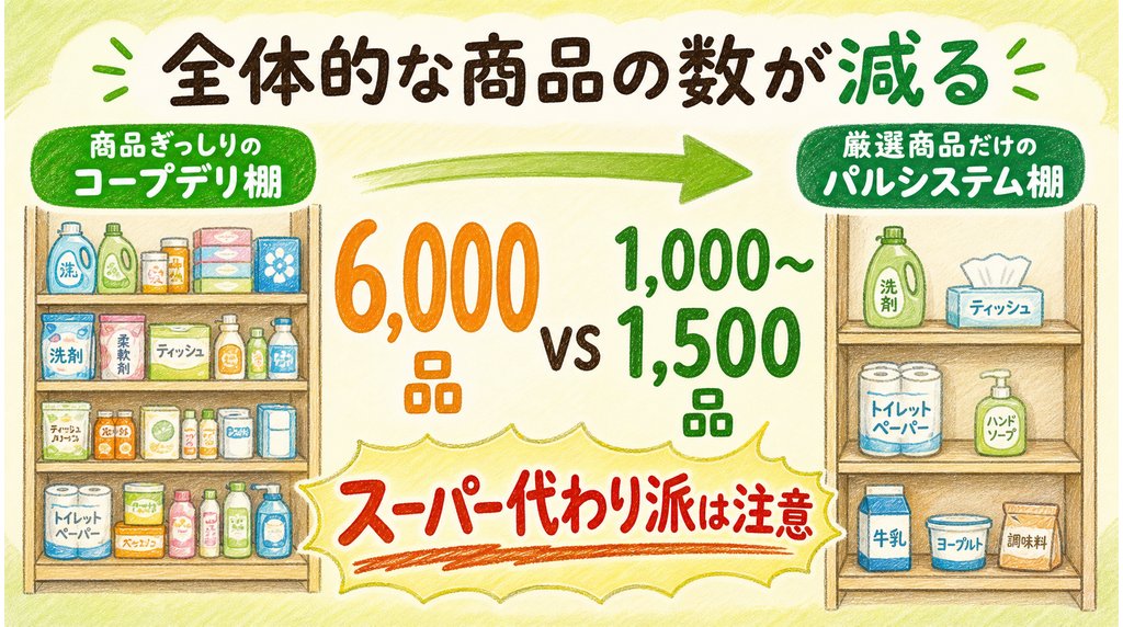 取扱商品全体は少なくなる可能性を説明する画像