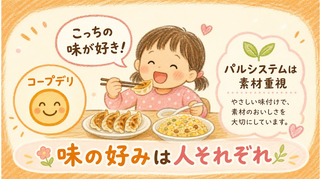 味の好みはコープデリのほうが合う場合があることを示す画像