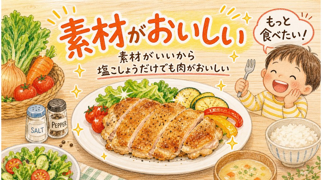 原材料や味の満足度について説明するブログ用画像