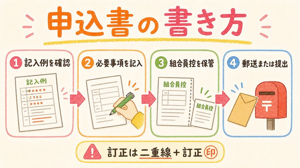 コープデリ脱退申込書の書き方と提出までの流れを説明した図解