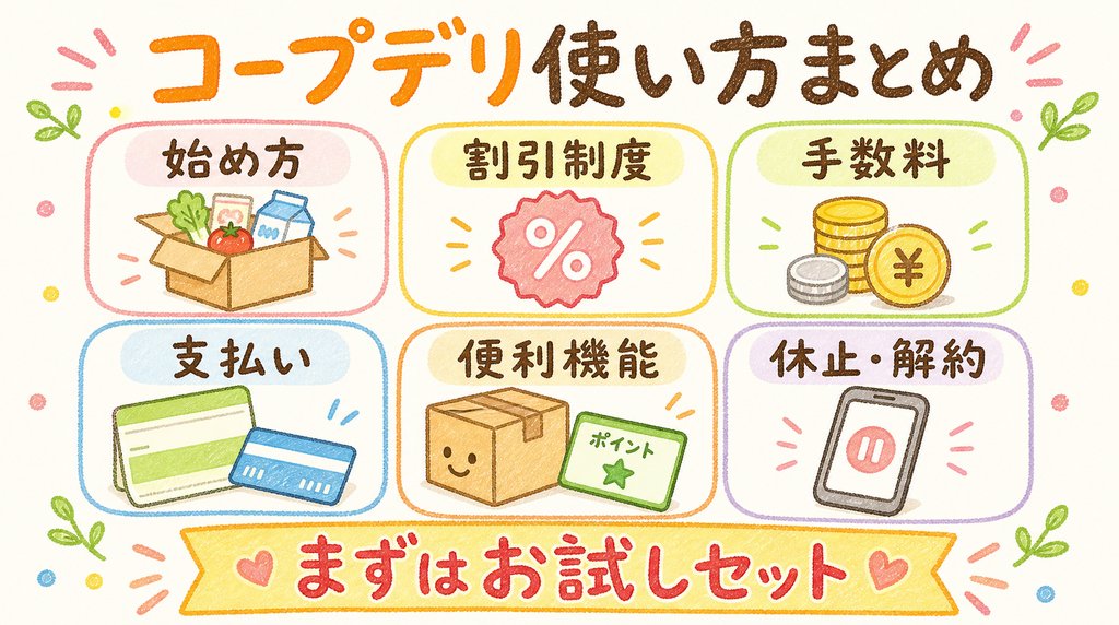 コープデリの使い方の要点をまとめた総まとめ図解