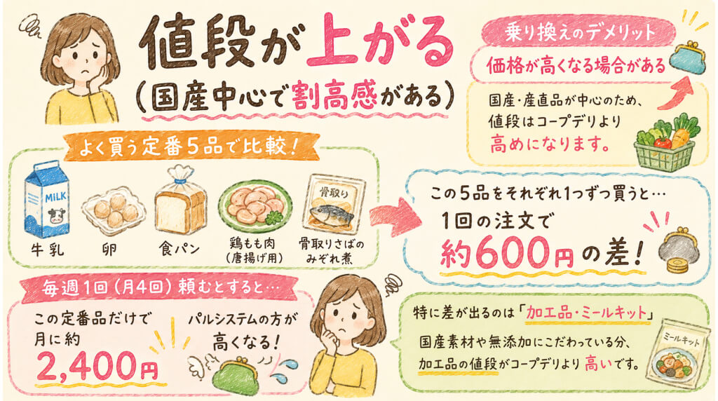 価格が高くなる可能性を説明するブログ用画像