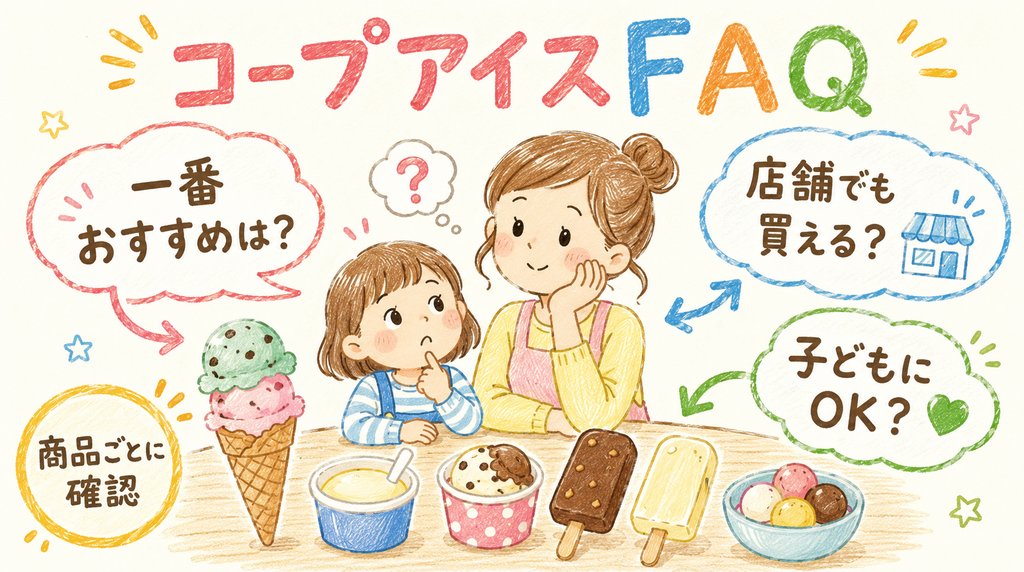 コープアイスのよくある質問をまとめた図解