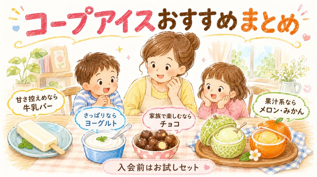 コープアイスおすすめ5選を好み別にまとめた図解
