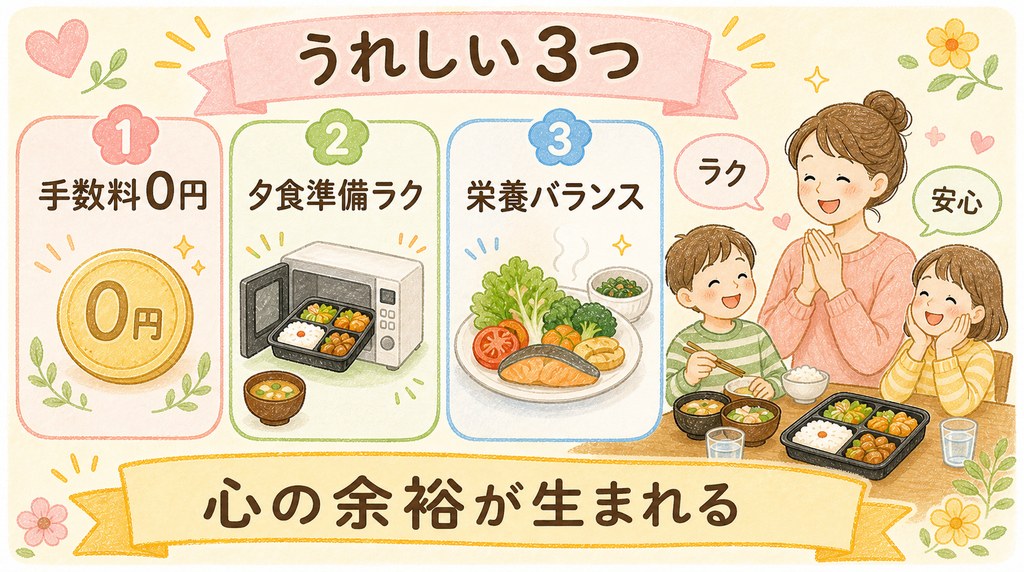 デイリーコープのメリットを3つにまとめた図解