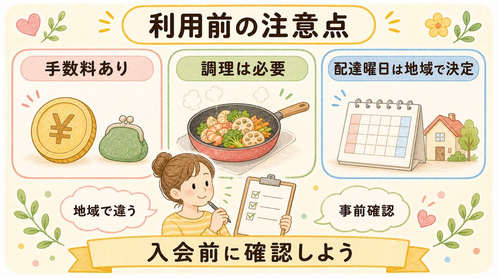ウイークリーコープ利用前の注意点をまとめた図解
